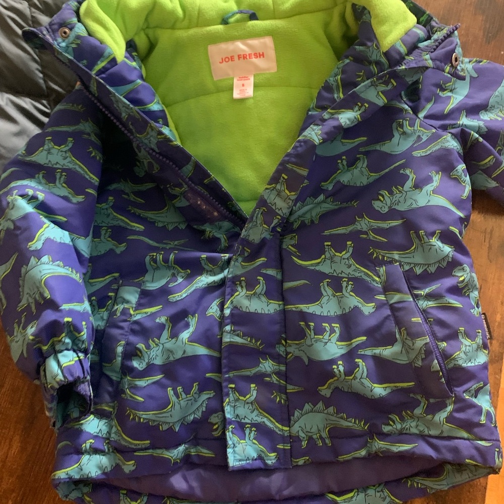 Joe Fresh Kids Dinosaur Print Jacket - Blue and Green